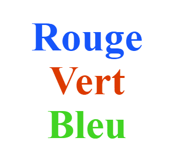 l'effet Stroop : des mots en couleur