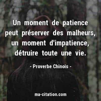proverbe patience